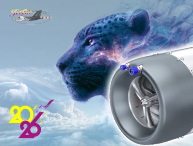 Titelseite des JetCat Katalogs 2026 mit Panther und Turbine